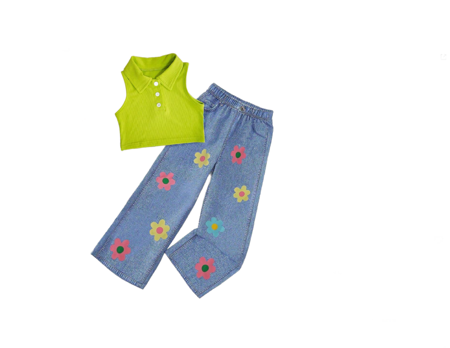 Flower Pants 2 PC set