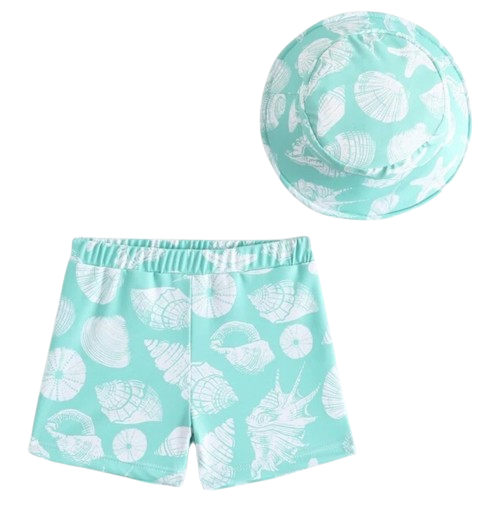 SHELL PRINTED SWIN TRUNK
