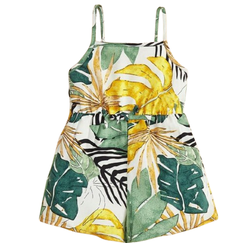 TROPICAL BABY GIRL ROMPER