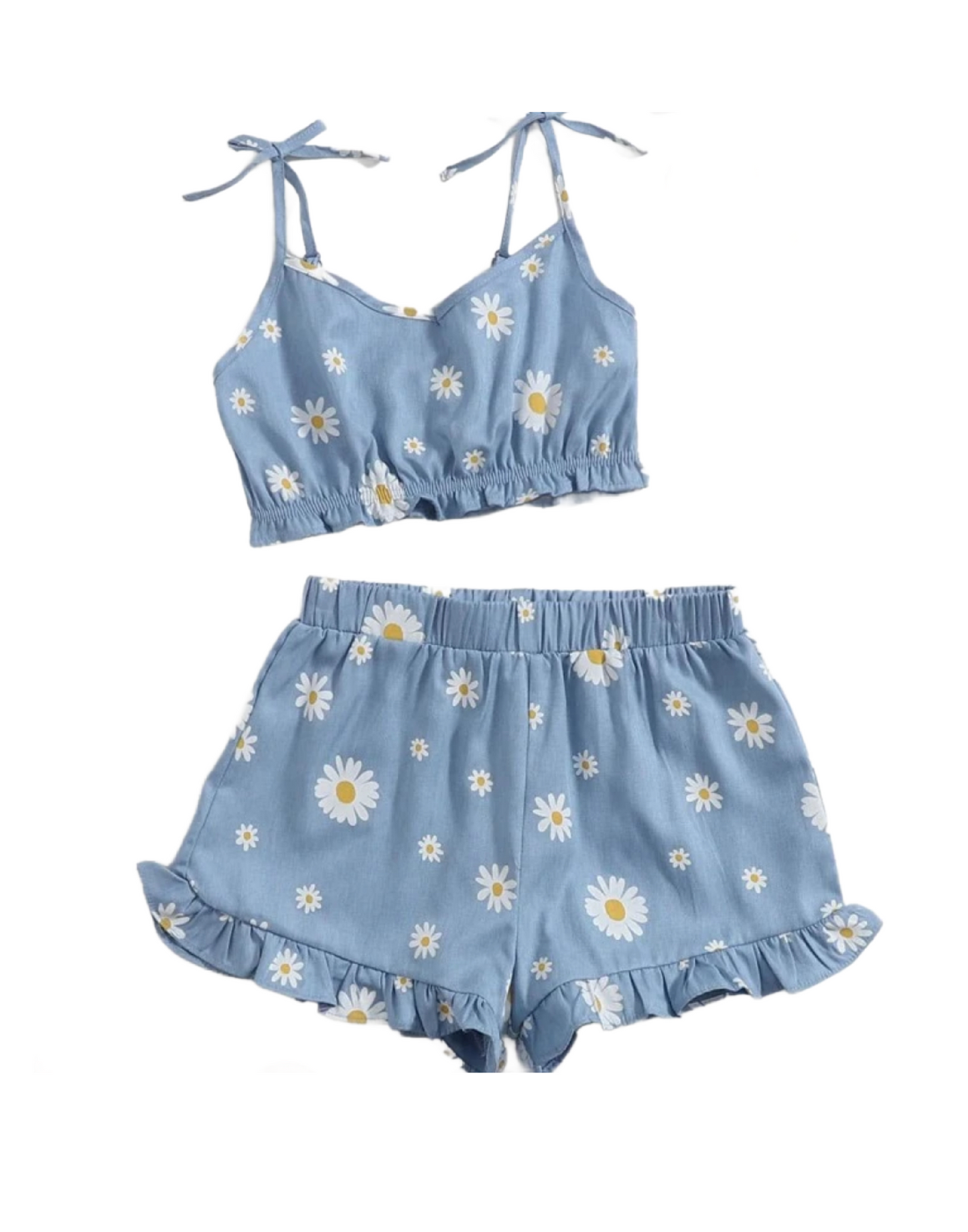 2PC.FLOWER SHORT SET