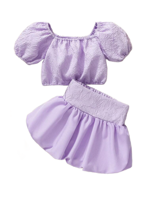 CUTE PURPLE SKIRT SET