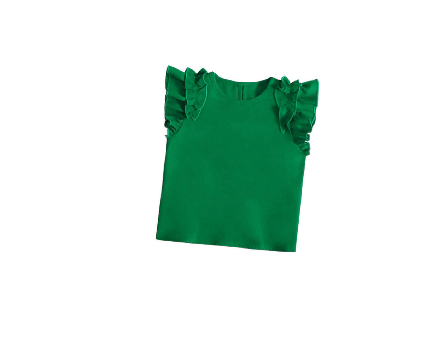 GIRL TOP WITH RUFFLE SLEEVE