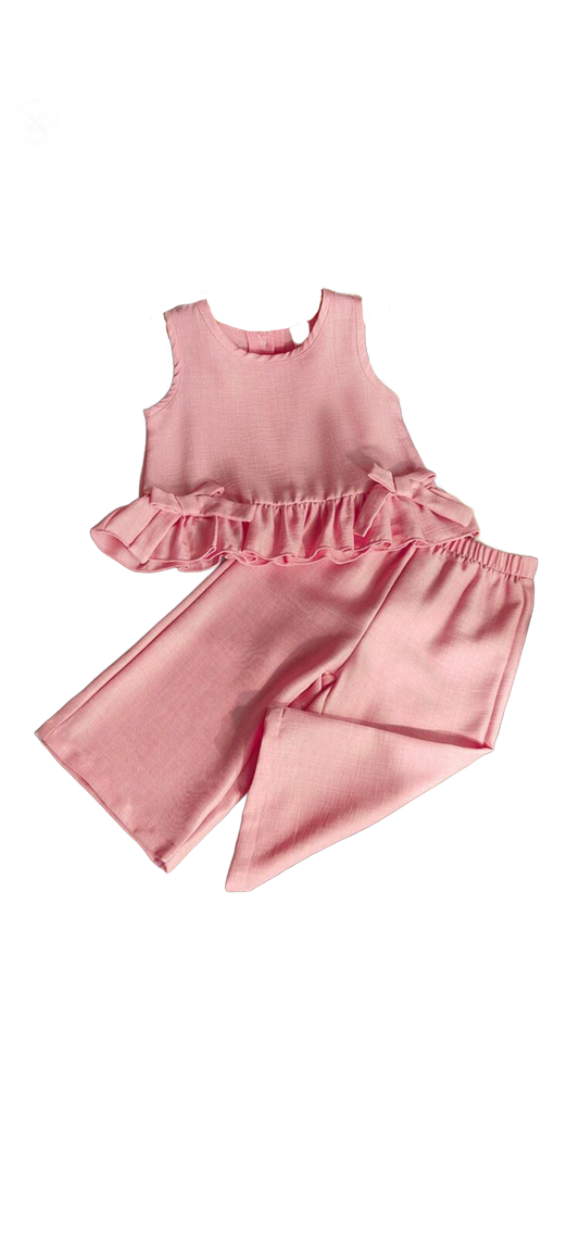 2pc Girl Bow top Set