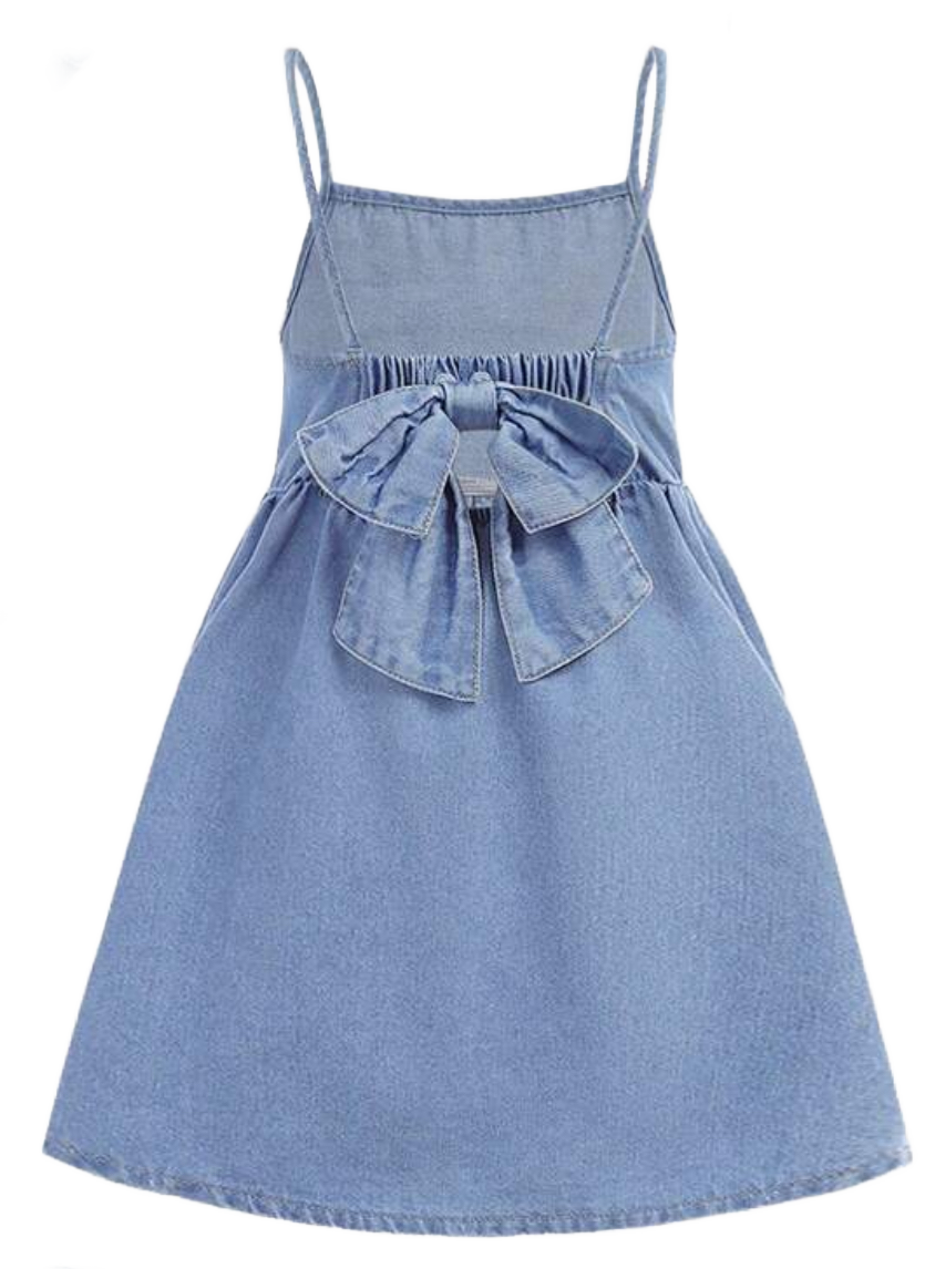 Jeans Dress with Bow