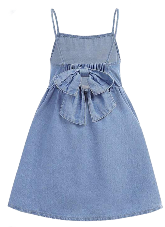 Jeans Dress with Bow