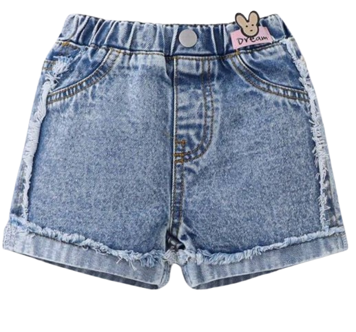 GIRL ROLLED HEM SHORT JEANS