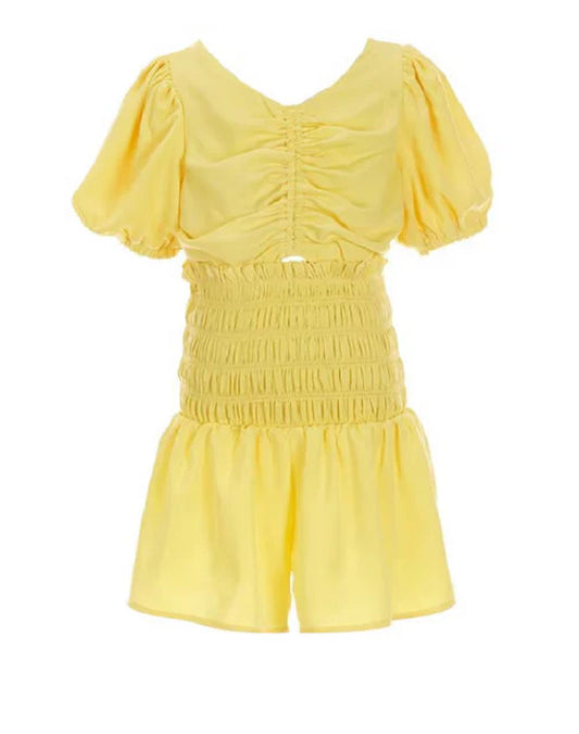 RUFFLE FITTED DRESS