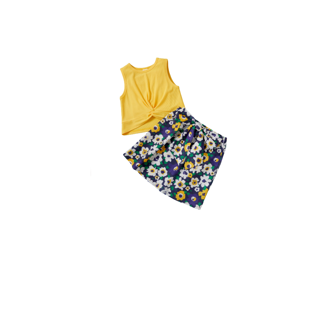 KNOT TOP WITH FLOWER SKIRT 2PC.ET
